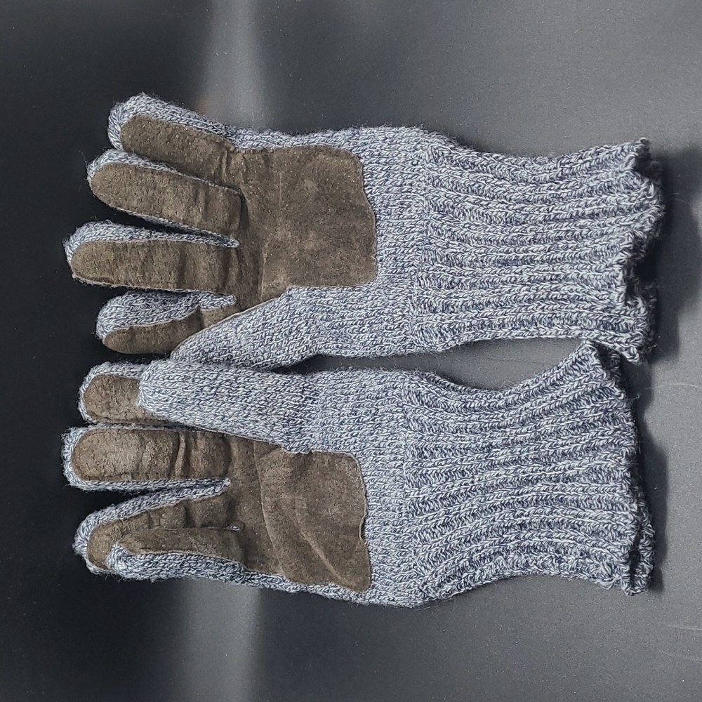 J Crew Mercantile Leather Palm Kitted Gloves